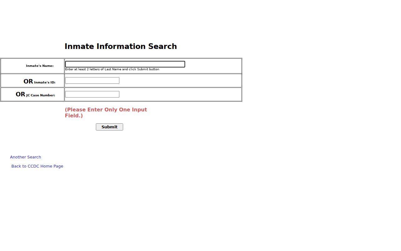 Winchester people search in the Clark County in-custody roster